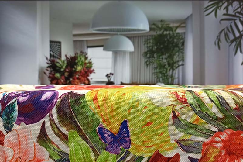 Customised printed textiles for home decoration: Aquarela effect